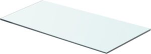 Zwevende Wandplank Glas 60x25cm (Incl fotolijst) - Boekenplank - Muurplank - Wandrek - Boeken plank