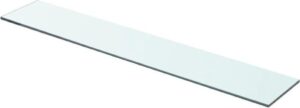 Zwevende Wandplank Glas 70x12cm (Incl fotolijst) - Boekenplank - Muurplank - Wandrek - Boeken plank