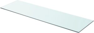 Zwevende Wandplank Glas 90x25cm (Incl fotolijst) - Boekenplank - Muurplank - Wandrek - Boeken plank