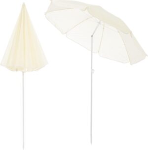[casa.pro]® Kantelbare strandparasol - parasol - Crème