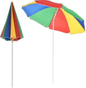 [casa.pro]® Kantelbare strandparasol - parasol - Meerkleurig