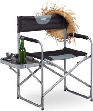 relaxdays Regisseursstoel - tafel - campingstoel - strandstoel - tuinstoel - klapstoel