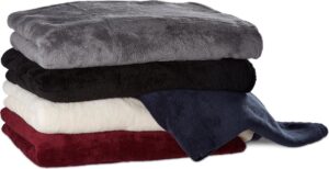 relaxdays - fleece deken - plaid - kleed - polyester - verschillende kleuren