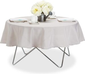 relaxdays tafelkleed waterafstotend - tafellaken tuintafel - rond of rechthoekig tafelzeil Taupé, Dia.140cm