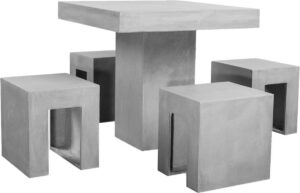 vidaXL 5-delige Tuinset beton