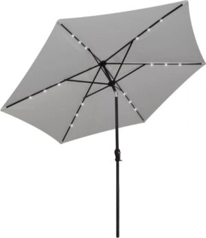 vidaXL LED kantelbare parasol zandwit 3m