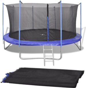 vidaXL Veiligheidsnet voor 3.96 m ronde trampoline PE zwart