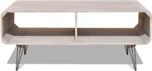 vidaXL salontafel 90x55,5x38,5 cm hout grijs