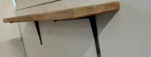 wandplank/boekenplank eiken industriele dragers 95cm