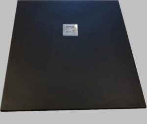 Composiet douchebak Solid Eco 115x136cm zwart