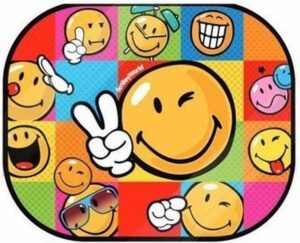 Emoji Zonnescherm Smiley Set 2 Stuks
