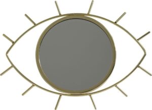 Housevitamin wandspiegel 'eye' 30 cm - spiegel goud metaal