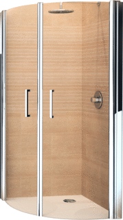 Novellini Giada R douchedeur (bxh) 840 - 870x1950mm type deur 2x draai. 1-delig voor plaatsing op douchebak/tegelvloer