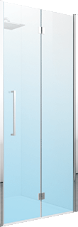 Novellini Young 2.0 1BS douchedeur (bxh) 670 - 710x2000mm type deur vouw voor plaatsing op douchebak/tegelvloer