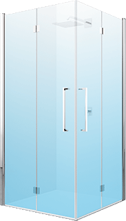 Novellini Young 2.0 2GS douchedeur (bxh) 990 - 1010x2000mm type deur draai/vouw. 2-delig voor plaatsing op douchebak/tegelvloer