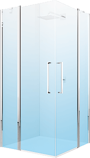 Novellini Young 2.0 A douchedeur (bxh) 590 - 610x2000mm type deur 2 draai + 2 panelen voor plaatsing op douchebak/tegelvloer