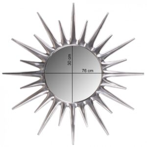 Spiegel Wandspiegel - Decoratieve accessoire | Aluminium - Zon - Zilver