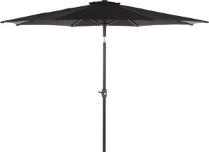 Surla zonnescherm parasol met tandwiel, kantelt ø3 M zwart/zwart.