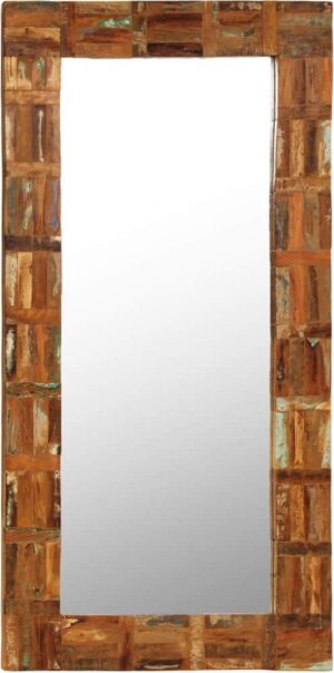 vidaXL Wandspiegel 60x120 cm massief gerecycled hout