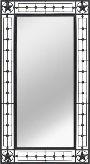 vidaXL Wandspiegel rechthoekig 60x110 cm zwart